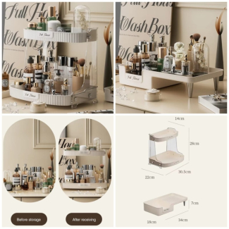 2 tier Cosmetic Makeup Storage Holder