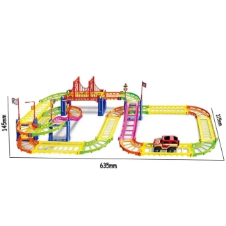 82PCS CAR TRACK SET - DIY Building Toy for Kids Ages 4-7 Price in Pakistan | LAPTAB
