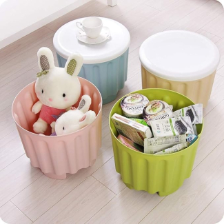 Plastic Storage and Sitting Table for Kids and Adults - Versatile Stool