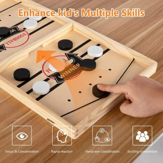 Wooden Hockey Game - Portable Parent-Child Interactive Table Game Price in Pakistan | LAPTAB