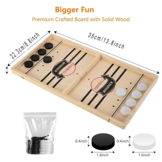 Wooden Hockey Game - Portable Parent-Child Interactive Table Game Price in Pakistan | LAPTAB