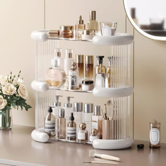 Makeup Organizer Shelf for Vanity Storage with Adjustable Transparent Layers Price in Pakistan | LAPTAB