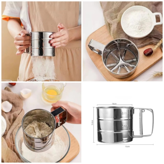 Stainless Steel Flour Strainer for Easy, Mess-Free Sifting of 3 Cups Price in Pakistan | LAPTAB