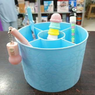 Spinning Pen Holder Makeup Brush Organizer with 5 Compartments and Rotating Feature Price in Pakistan | LAPTAB