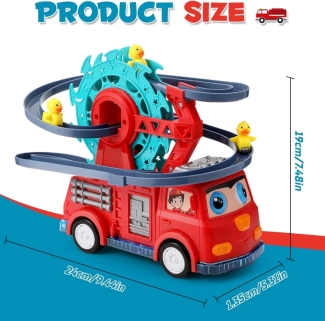 Battery Operated Fire Truck Toy with Ducklings and Flashing Lights Price in Pakistan | LAPTAB