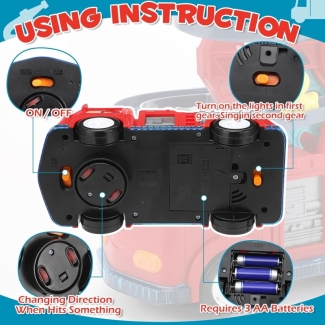 Battery Operated Fire Truck Toy with Ducklings and Flashing Lights Price in Pakistan | LAPTAB