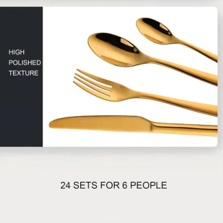 24 Piece Stainless Steel Flatware Set with Elegant Storage Jar Price in Pakistan | LAPTAB