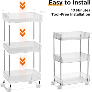 LAPTAB Luxury Acrylic 4-Tier Trolley for Home and Office Organization Price in Pakistan | LAPTAB