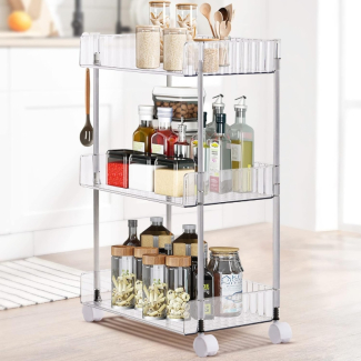 LAPTAB Luxury Acrylic 4-Tier Trolley for Home and Office Organization Price in Pakistan | LAPTAB