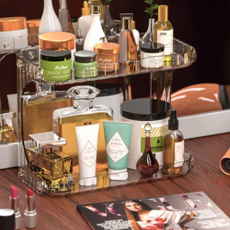 2 Tier Luxury Acrylic Standing Counter Shelf for Bathroom and Kitchen Price in Pakistan | LAPTAB