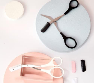 1pc Stainless Steel Eyebrow Trimming Comb Scissor with Comfortable Grip Price in Pakistan | LAPTAB