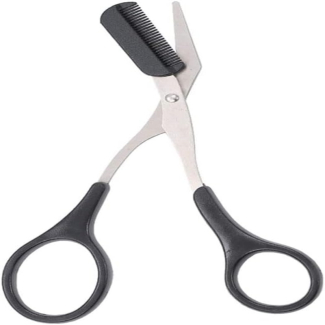 1pc Stainless Steel Eyebrow Trimming Comb Scissor with Comfortable Grip Price in Pakistan | LAPTAB