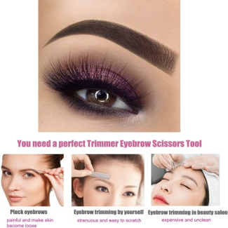 1pc Stainless Steel Eyebrow Trimming Comb Scissor with Comfortable Grip Price in Pakistan | LAPTAB