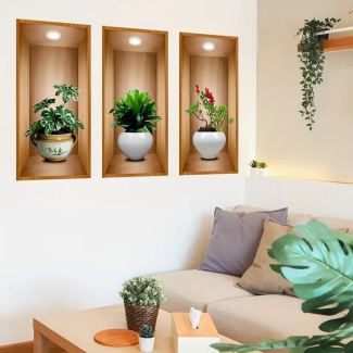 3D Self Adhesive Waterproof Wall Stickers - PVC, 30cm x 42.5cm, 3Pcs Price in Pakistan | LAPTAB