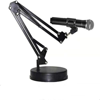Adjustable Mobile Phone Support Stand for Video Microphone, Black Price in Pakistan | LAPTAB