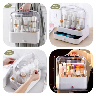 Transparent Cosmetic Box Double Sided door With Drawer