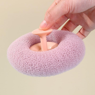 Round Soft Mesh Handheld Bath Sponge Ball with Suction Cup for Easy Drying Price in Pakistan | LAPTAB
