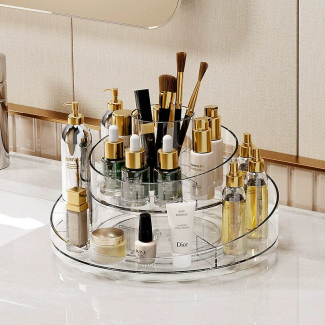 360? Rotating Acrylic Makeup Organizer with Large Capacity and Easy Access Price in Pakistan | LAPTAB