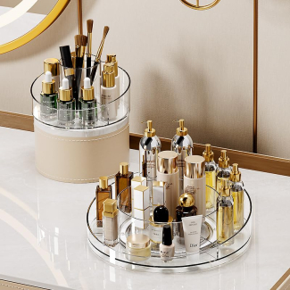 360? Rotating Acrylic Makeup Organizer with Large Capacity and Easy Access Price in Pakistan | LAPTAB