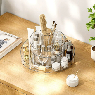 360? Rotating Acrylic Makeup Organizer with Large Capacity and Easy Access Price in Pakistan | LAPTAB