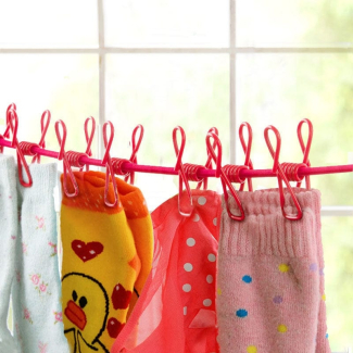 Portable Elastic Rope Washing Line with 12 Clips, 1.8m to 3.6m Length Price in Pakistan | LAPTAB