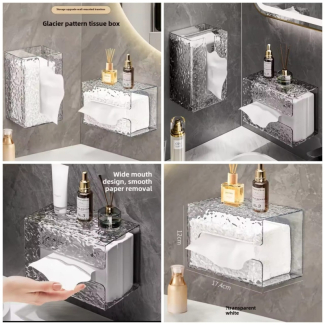 Luxury Crystal Wall Mounted Tissue Box 