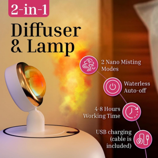 Sunset Light Humidifier with 300ml Capacity and Adjustable Atmosphere Lamp Price in Pakistan | LAPTAB