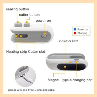 2in1 Portable Sealing Machine with Rechargeable Design and Magnetic Base Price in Pakistan | LAPTAB
