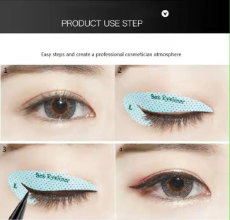 Eyeliner Shaping Tools Kit with Stencils - 6 Non-Woven Templates 11x10cm Price in Pakistan | LAPTAB