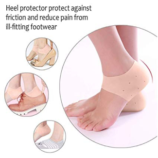 Silicone Gel Heel Pad Socks for Pain Relief and anti crack 
