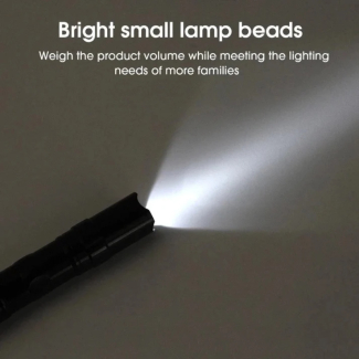 Portable Mini Flashlight Model 037-2, Super Bright, Black, Aviation Aluminum Price in Pakistan | LAPTAB