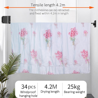 Slide Innovations Indoor Punch-Free Retractable Clothesline for Balconies Price in Pakistan | LAPTAB