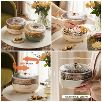 360 Rotating Candy Nut Storage Plate with Large Capacity and Modern Design Price in Pakistan | LAPTAB