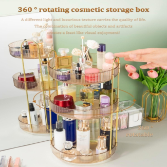 Argox 3 Layer Rotating Cosmetic Organizer Rack for Clutter-Free Storage Price in Pakistan | LAPTAB