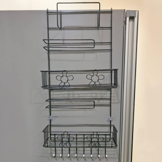 Stainless Steel Kitchen Wall Organizer - Single Tier Storage Rack Price in Pakistan | LAPTAB