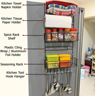 Stainless Steel Kitchen Wall Organizer - Single Tier Storage Rack Price in Pakistan | LAPTAB