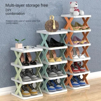 Foldable X Shape Shoe Rack 