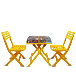 Kids Table and 2 Chairs Fun Foldable Gift Set for Playroom and Study Price in Pakistan | LAPTAB