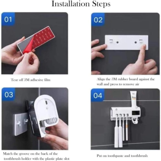 Electric Toothbrush Sterilizer and Dispenser with UV Light and Holder Price in Pakistan | LAPTAB