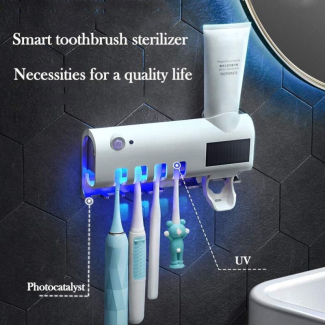 Electric Toothbrush Sterilizer and Dispenser with UV Light and Holder Price in Pakistan | LAPTAB