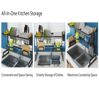 Over Sink Dish Drying Rack with 304 Stainless Steel, Space-Saving Design Price in Pakistan | LAPTAB