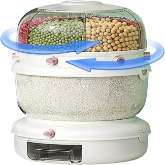 9Kg Luxury Rotating Cereal Dispenser for Safe Food Storage and Organization Price in Pakistan | LAPTAB