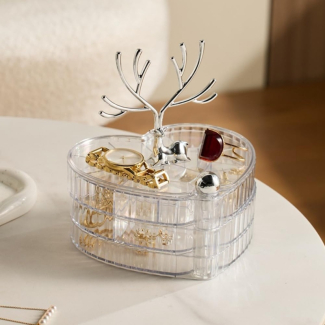 3L Acrylic Deer Jewelry Organizer with Diamond Compartments and Elegant Design Price in Pakistan | LAPTAB