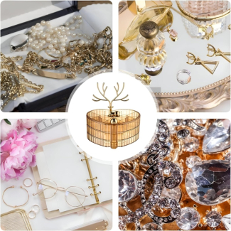 3L Acrylic Deer Jewelry Organizer with Diamond Compartments and Elegant Design Price in Pakistan | LAPTAB