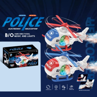 POLICE HELICOPTER WITH LIGHTS, SOUNDS, AND SMOKE FOR KIDS' IMAGINATION