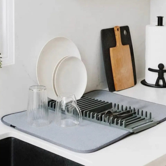 Multifunctional Kitchen Drain Pad Rack for Plates and Cutlery Drying Price in Pakistan | LAPTAB