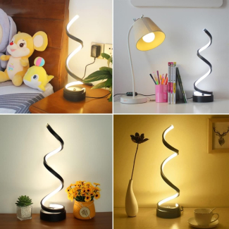 Spiral LED Table Lamp with 3 Adjustable Colors for Home and Office Price in Pakistan | LAPTAB