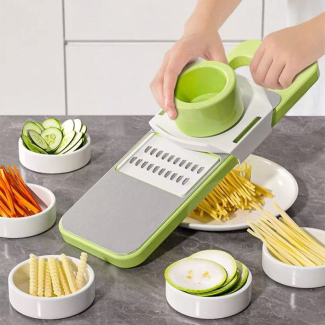5-in-1 Multifunctional Stainless Steel Vegetable Slicer - Durable ABS