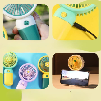 Mini Handheld USB Chargeable Fan with Low Noise and Phone Stand Feature Price in Pakistan | LAPTAB