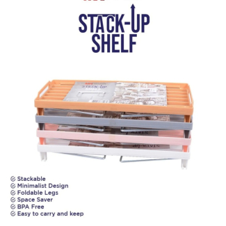 Pack of 2 Stackable Plastic Racks for Space-Saving Storage Solutions Price in Pakistan | LAPTAB